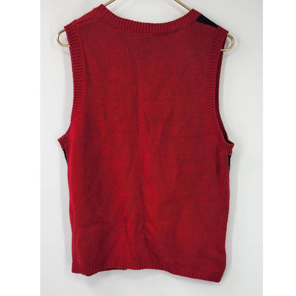 Vintage 90's Y2K Ugly Christmas Sweater Sleeveless Knit Petite Large - Picture 2 of 6